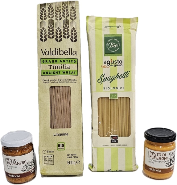 Set Pasta und Pesto